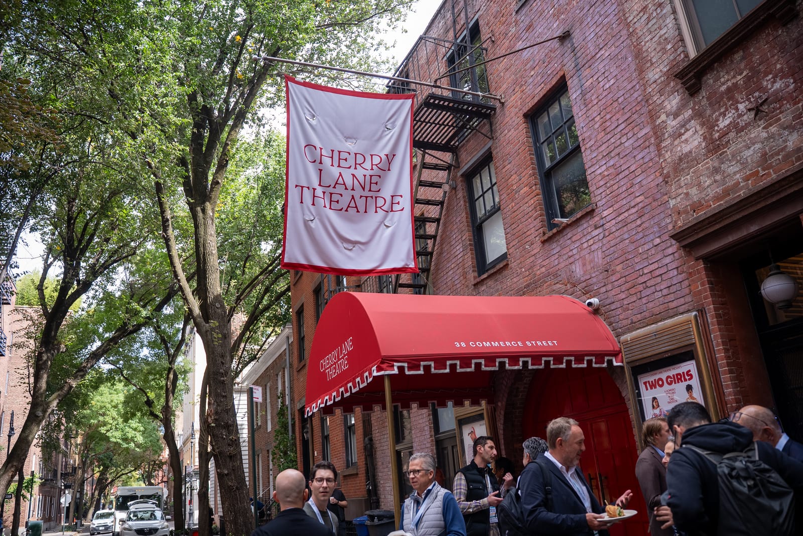 Attendees arriving at Cherry Lane Theatre for Palooza XVIII