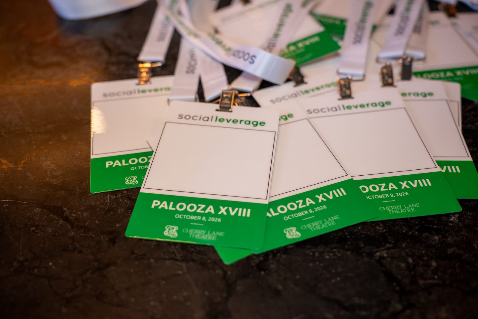 Palooza XVIII badges at check-in