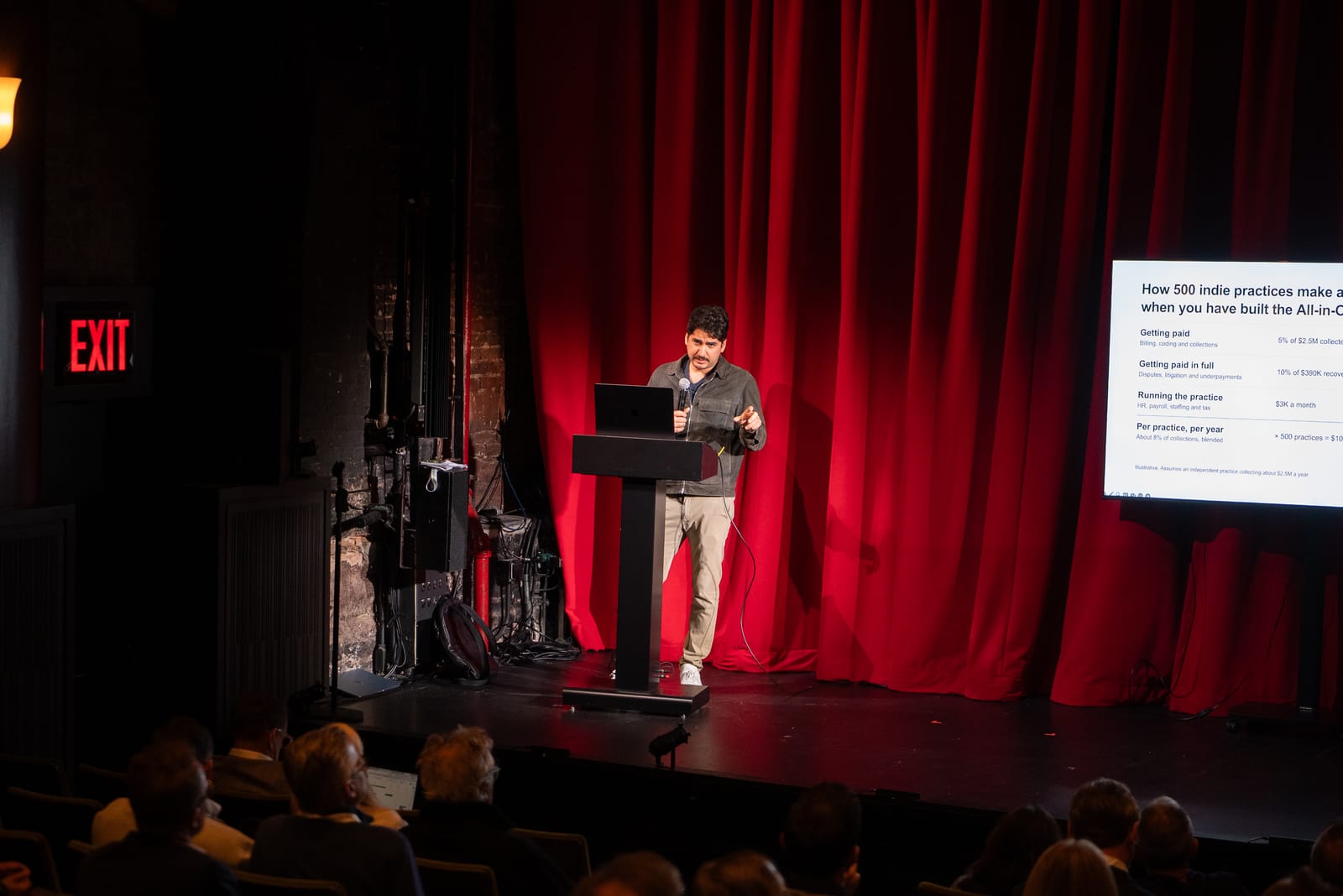 Founder presenting on the Palooza XVIII stage